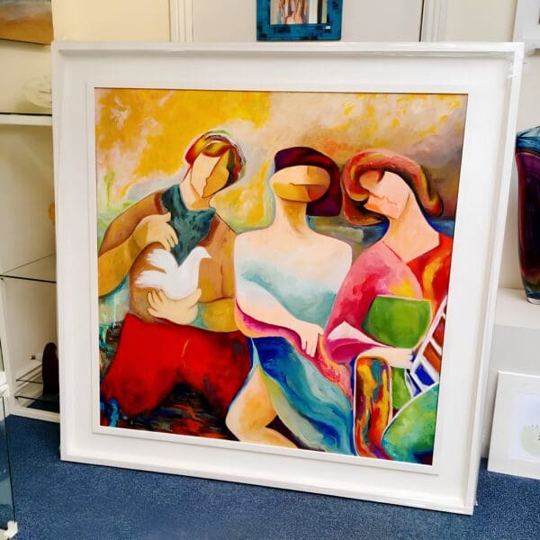Cheerful Autumn. Acrylic on canvas 130 cm x 120 cm / Framed - Image 2