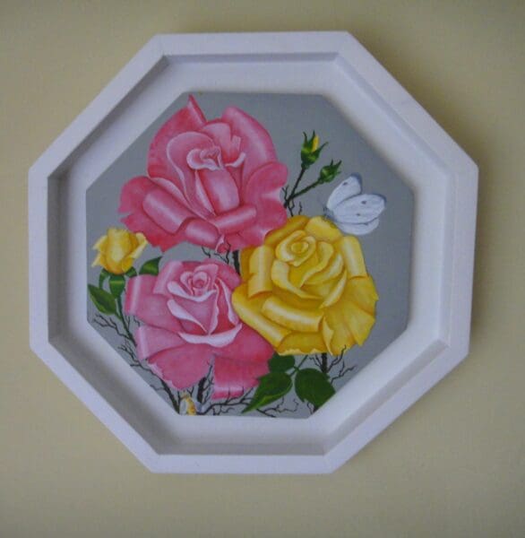 Pink and Yellow Roses.