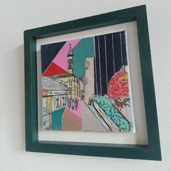Dun Laoghaire at Christmas (28cm) FRAMED Free Frame - Image 3
