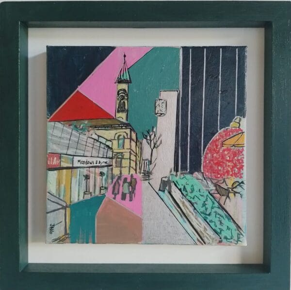 Dun Laoghaire at Christmas (28cm) FRAMED Free Frame