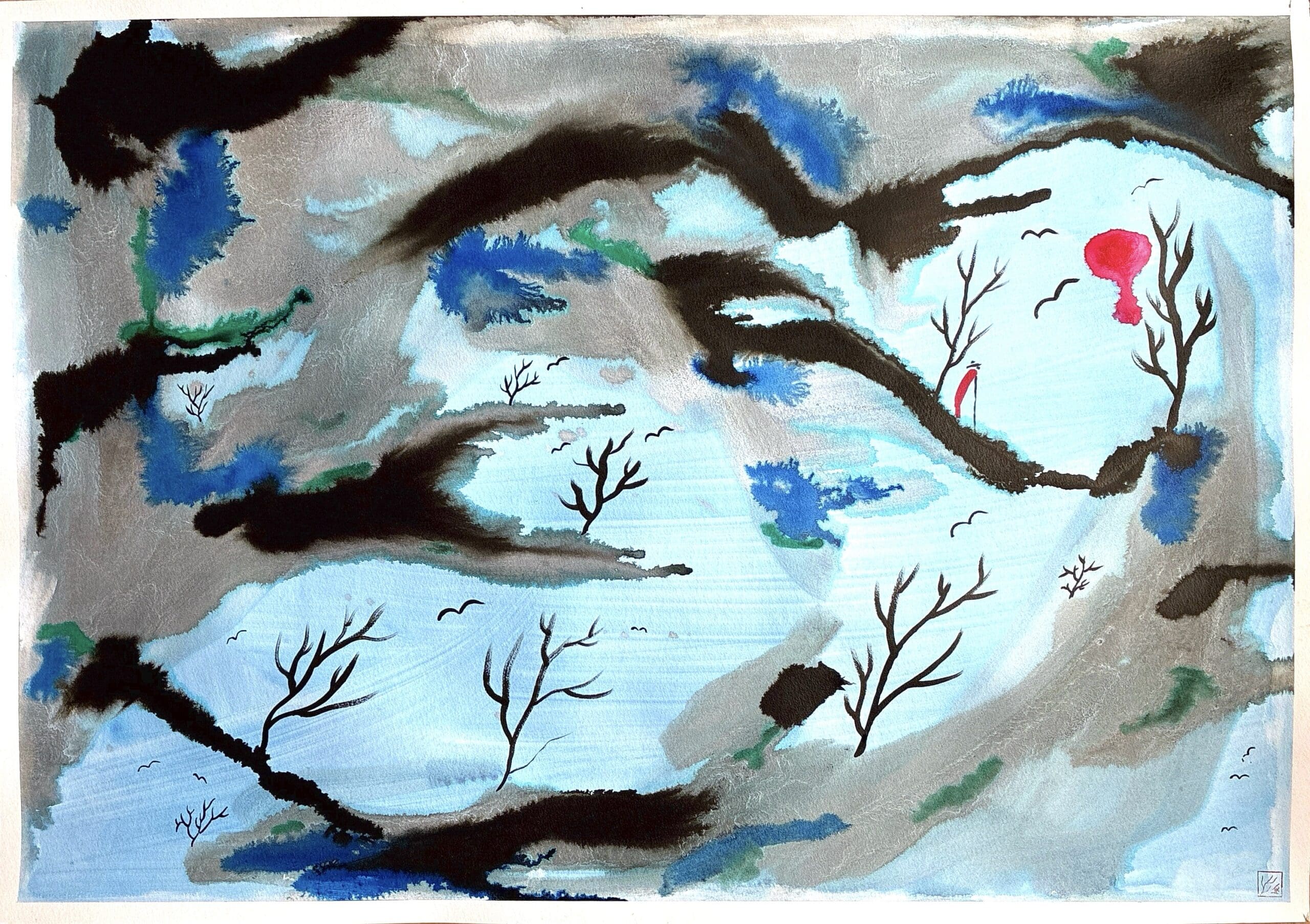 Monk in a Clearing