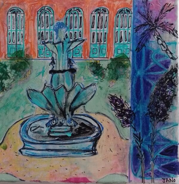 Fountain at Marlay Park (26cm) FRAMED - Image 2