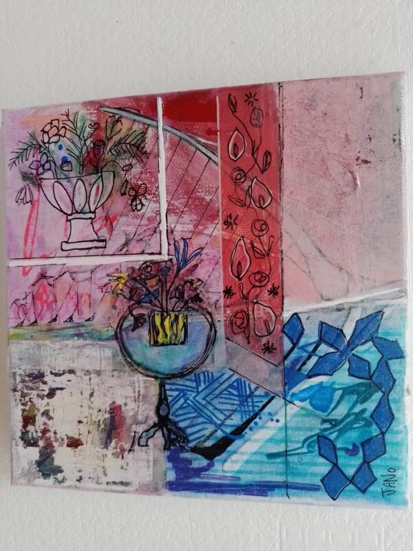 Table Blue, Room Pink (26cm) FRAMED - Image 9