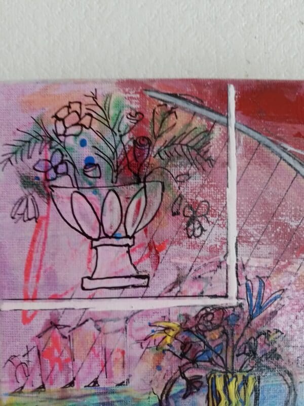 Table Blue, Room Pink (26cm) FRAMED - Image 6