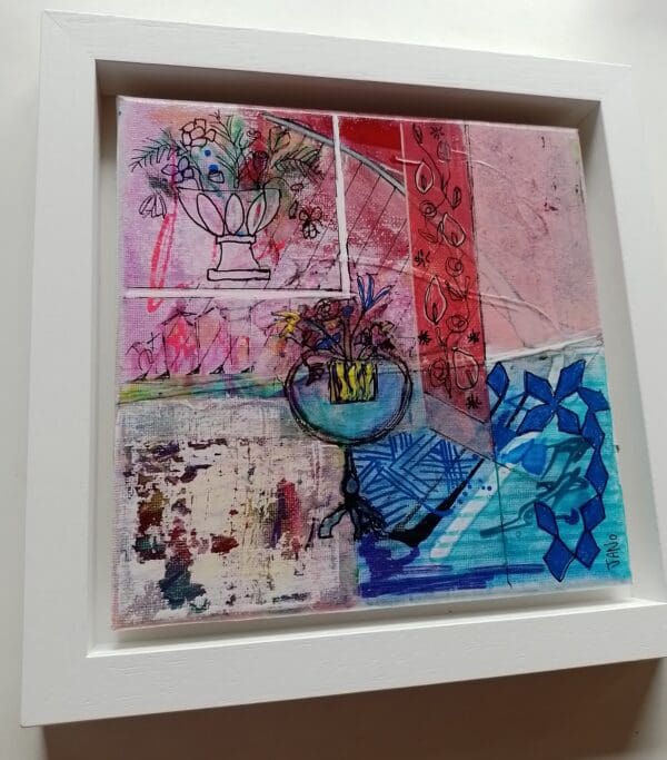 Table Blue, Room Pink (26cm) FRAMED - Image 3