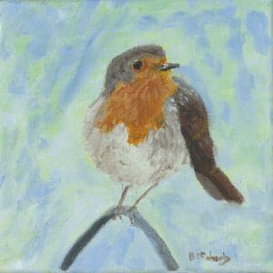 Breda O'Flaherty Studio Winter Robin