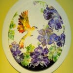 Bird among flowers