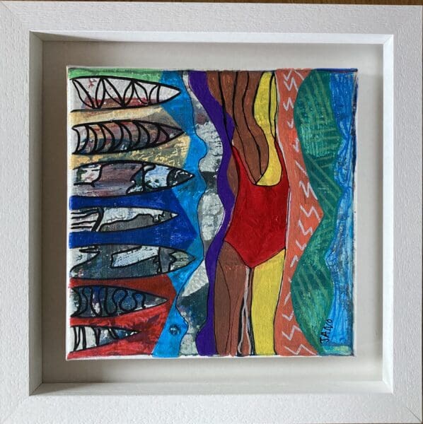 Swimming with the Fishes 29cm Framed