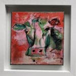 Cash Cow in Red (29cm) Framed