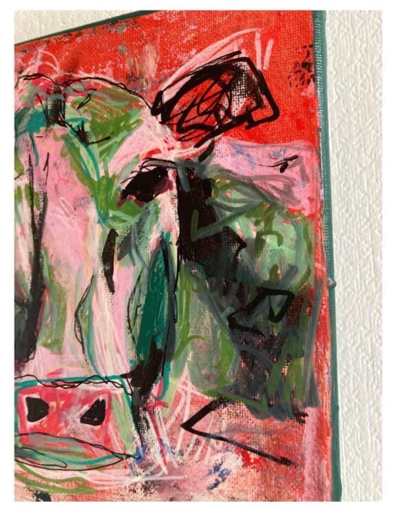 Cash Cow in Red (29cm) Framed - Image 2