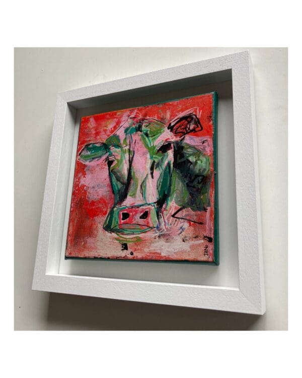 Cash Cow in Red (29cm) Framed - Image 3
