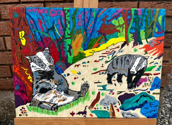 Badgers in the woods - Image 2