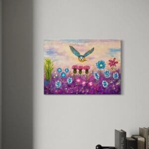 10_Blue Tit over florals