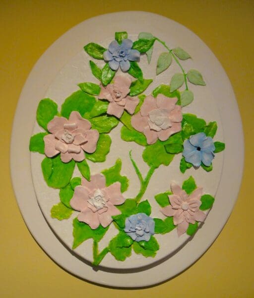 Pink and Blue textured roses.