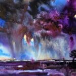 sky storm watercolour