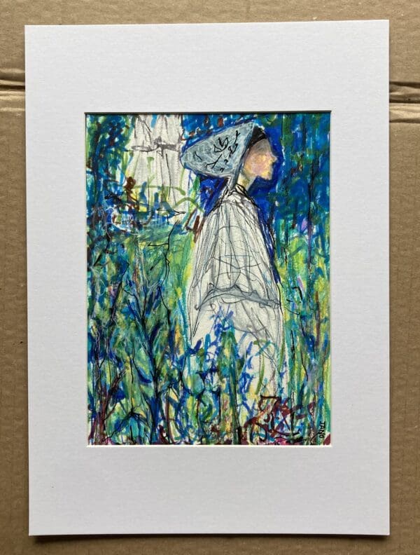 French Lessons In Blue A4 (Mounted) - Image 3