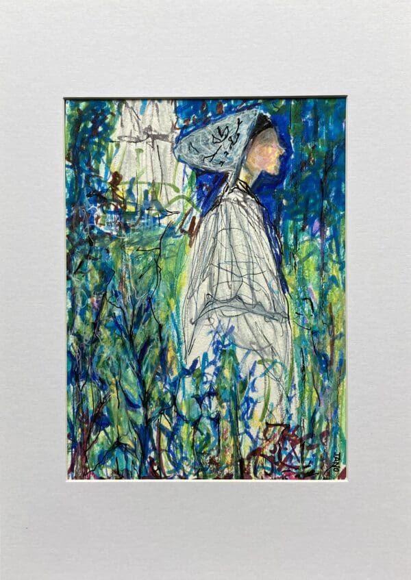 French Lessons In Blue A4 (Mounted)