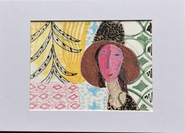 Modigliani in Pink (Mounted)
