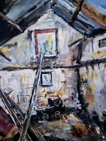 shed with a story watercolour