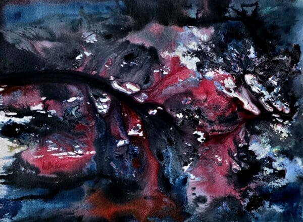 Thursday's heart watercolour