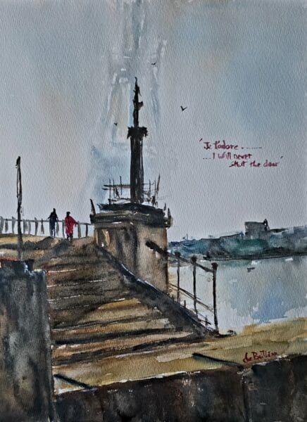 Paris je t'adore watercolour