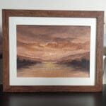 Last Light Over the Lake- acrylic