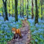 Bluebell Forest with a Fox