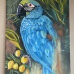 Vibrant blue Parrot