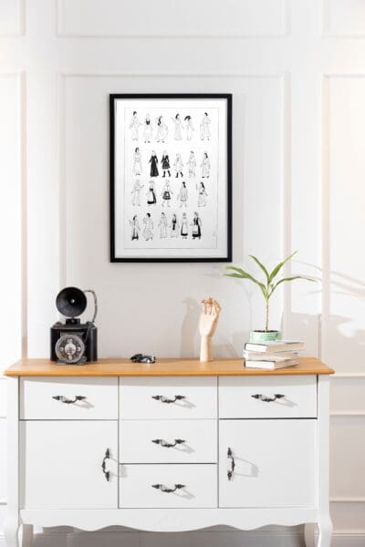 Women. Ethnographic Drawings. Two Drawings