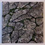 Fractured Stone - Textured Mixed Media Canvas