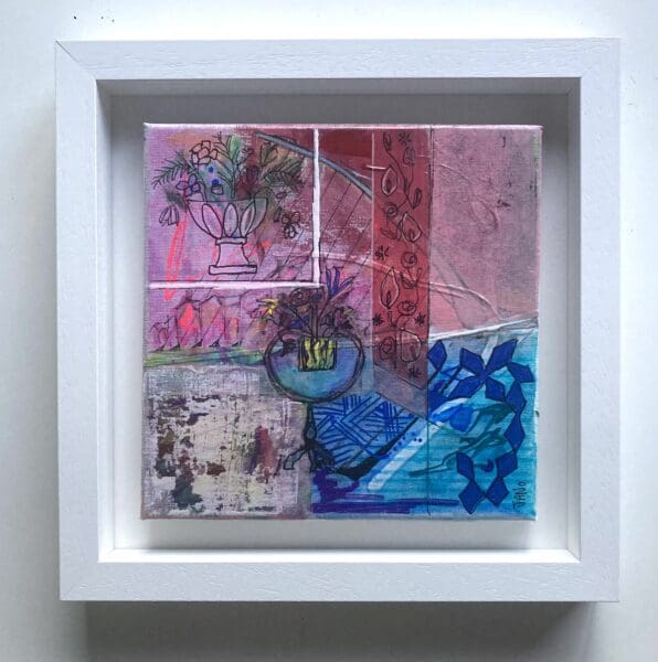Table Blue, Room Pink (29cm) FRAMED
