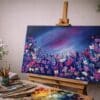 Commissioning a Painting in Ireland Step by Step Guide. The artwork featured in the image is “Ray Of Light” by Aoibheann’s Art Creations, available to view at: https://irishartmart.ie/artist/aoibheanns-art-creations/