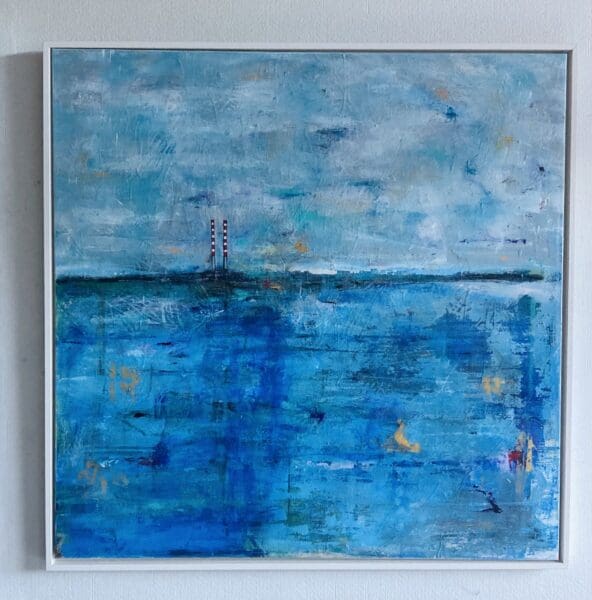 Dublin Dreaming - Poolbeg Chimneys (83cm) FREE FRAME