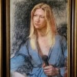 Portrait Of Young Irish Woman With Sword.