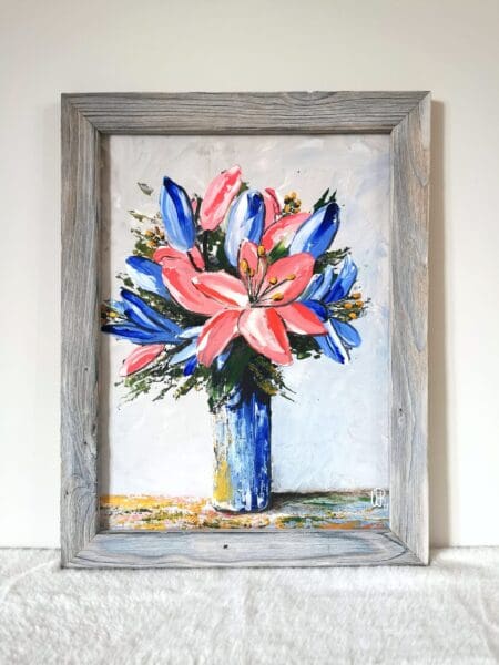 Lillies In A Vase by WR ImperfectArt