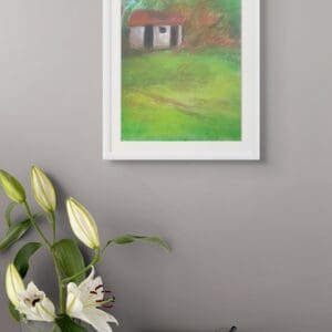 old building sittining in a colourful field