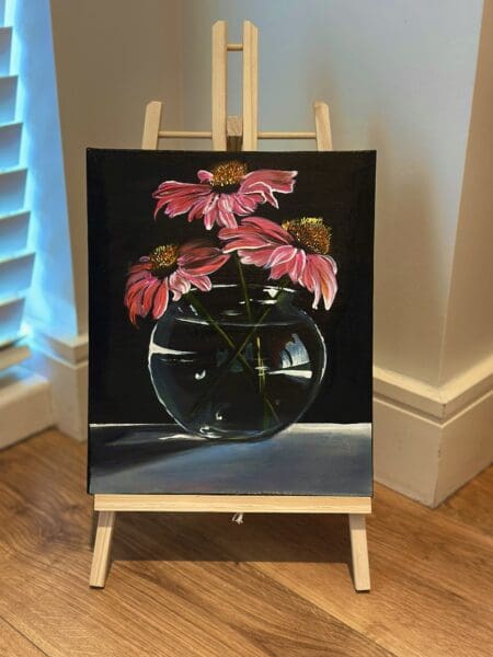 Blush Blooms in Glass🌸