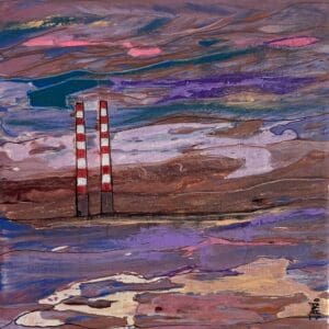 Tropical Dublin - Poolbeg Chimneys (20cm)