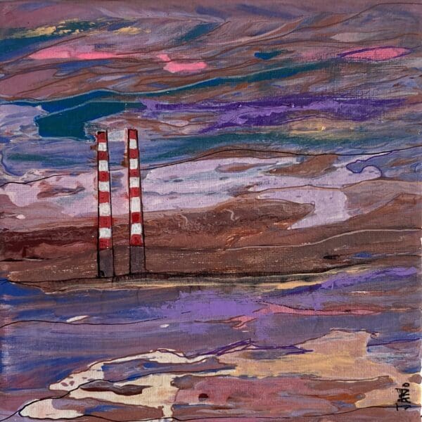 Tropical Dublin - Poolbeg Chimneys (20cm)