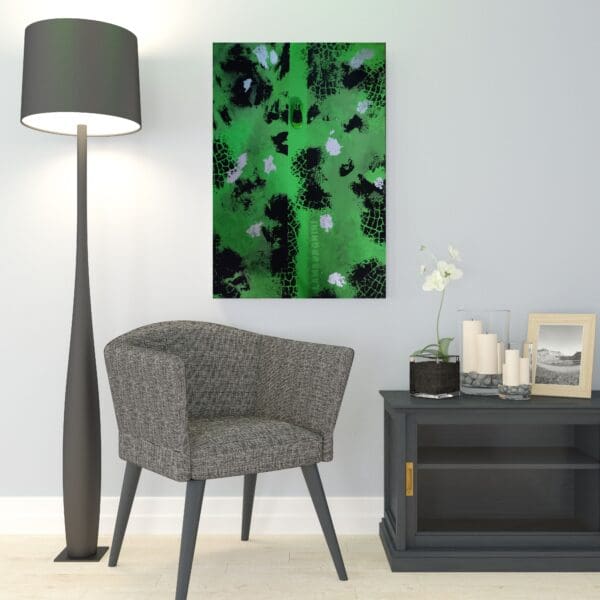 Green car. Lamborghini.