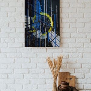 Blue Car. Abstract. Geometric Abstraction.