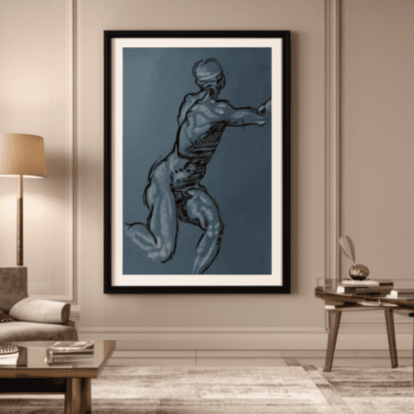 Ink and Pastel : Michelangelo Revisited. (Copy)