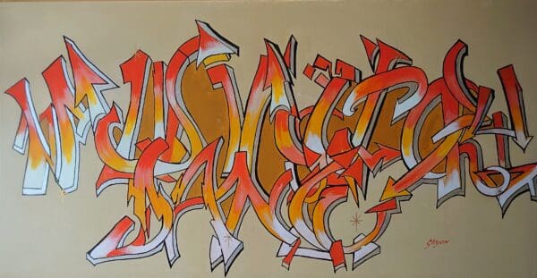 Graffiti on the Wall. Extra Large Artwork