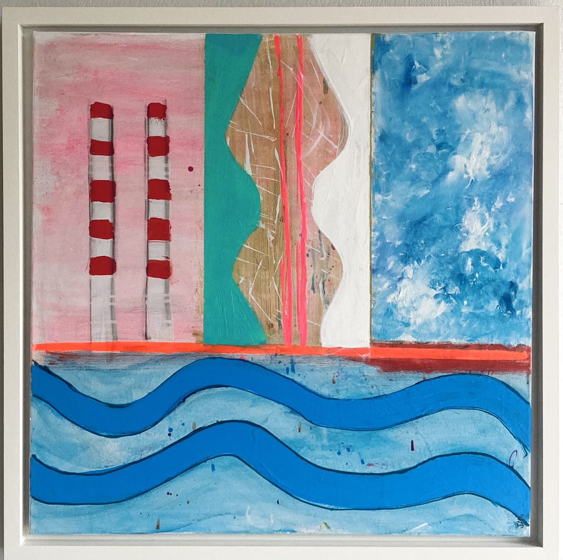 Dublin Calling - Poolbeg Chimneys (66cm) FRAMED