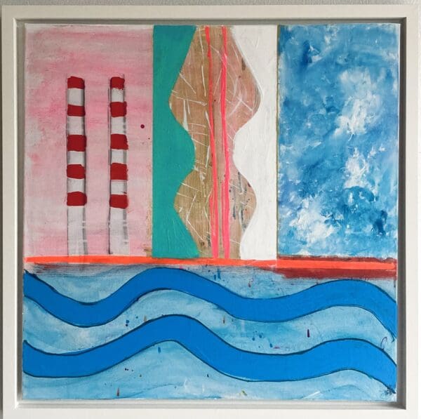 Dublin Calling - Poolbeg Chimneys (66cm) FRAMED