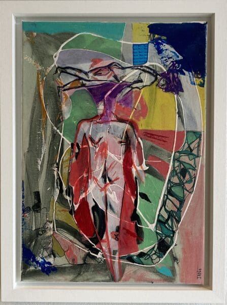 Lady Doodle (48cm) Framed