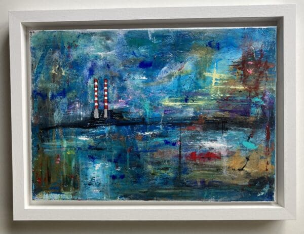 Arrivals Dublin - POOLBEG CHIMNEYS (48cm) Framed