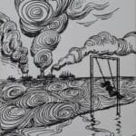 The Swing of Innocence, original mixed media painting on canvas