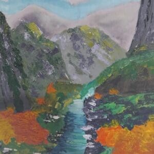 Acrylic painting on canvas.