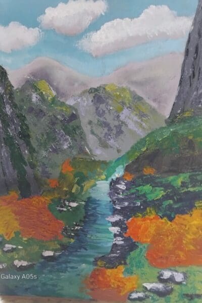 Acrylic painting on canvas.